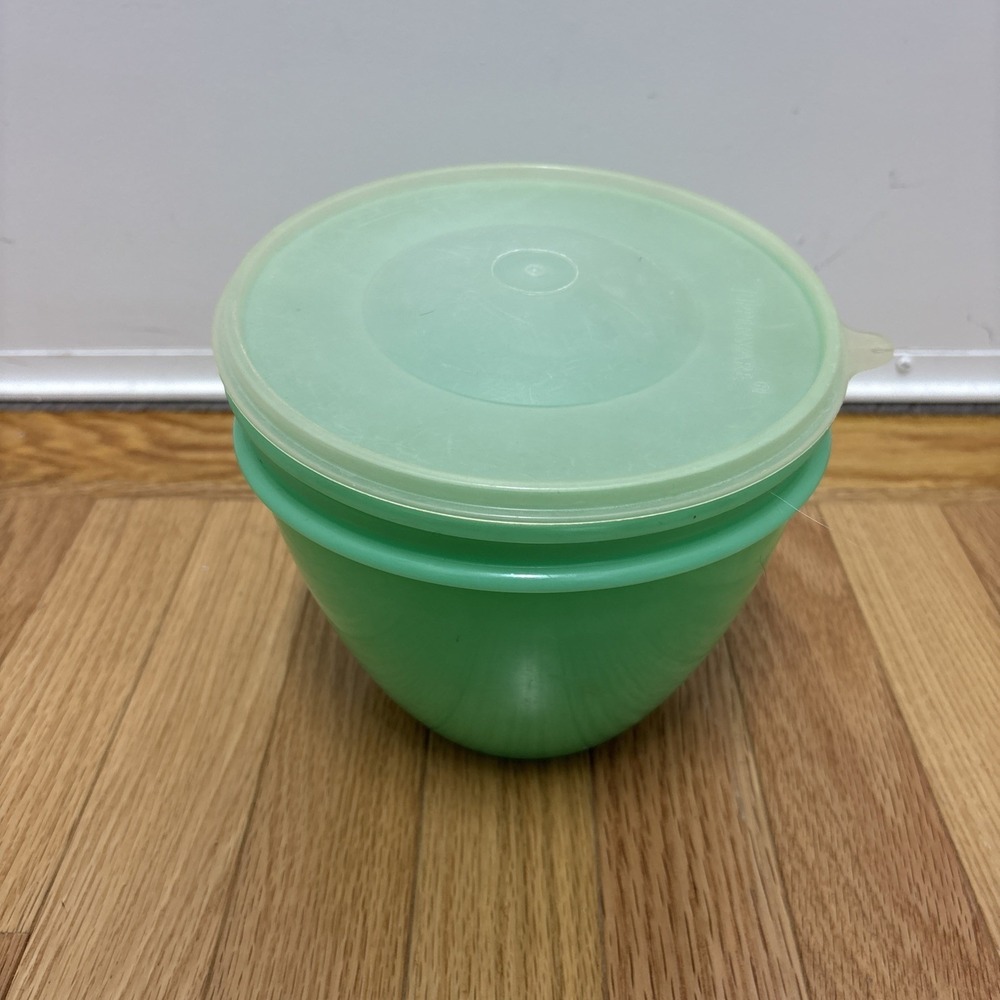 Vintage Tupperware 679 Crisp It 3 Pc Lettuce Keeper Dome Spike Lid Jadite Green‎